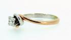 Solitario cod 3094 TR B/R oro bianco e rosa con brillante ct.0.24